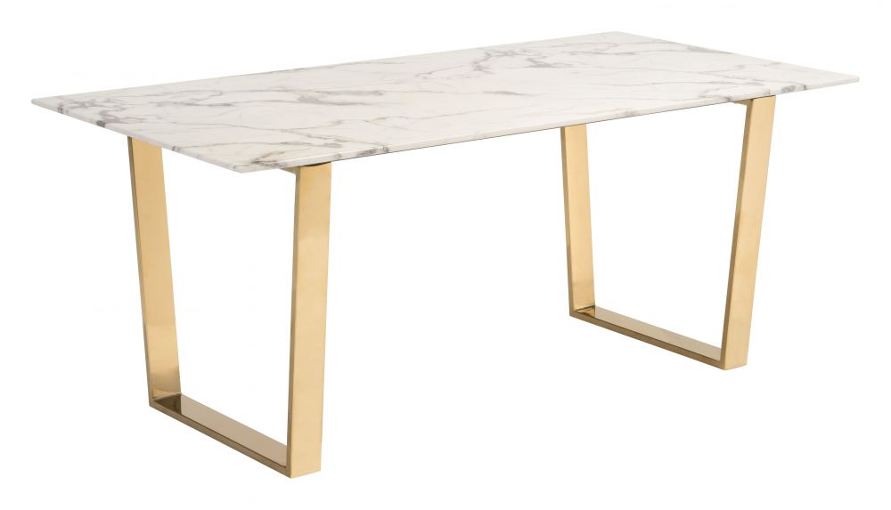 Atlas Dining Table With Faux Marble Top