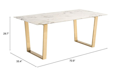 Atlas Dining Table With Faux Marble Top