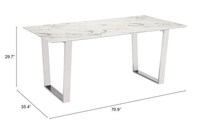 Atlas Dining Table With Faux Marble Top