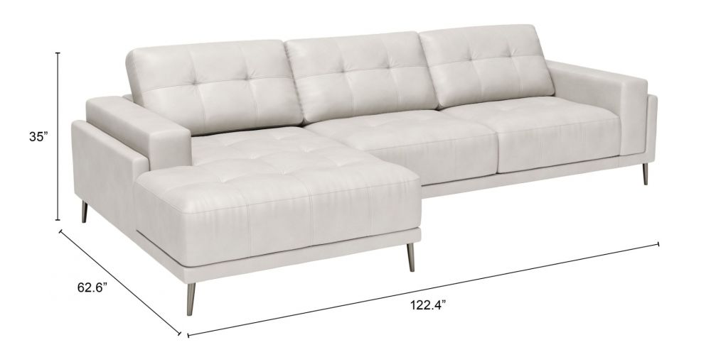 Bliss Leather Sectional - Beige