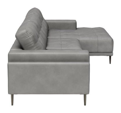 Bliss Leather Sectional - Gray