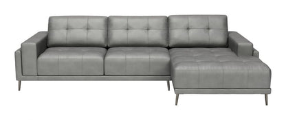 Bliss Leather Sectional - Gray