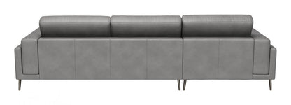 Bliss Leather Sectional - Gray