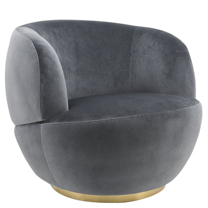 Velveteen Swivel Chair