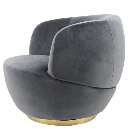 Velveteen Swivel Chair