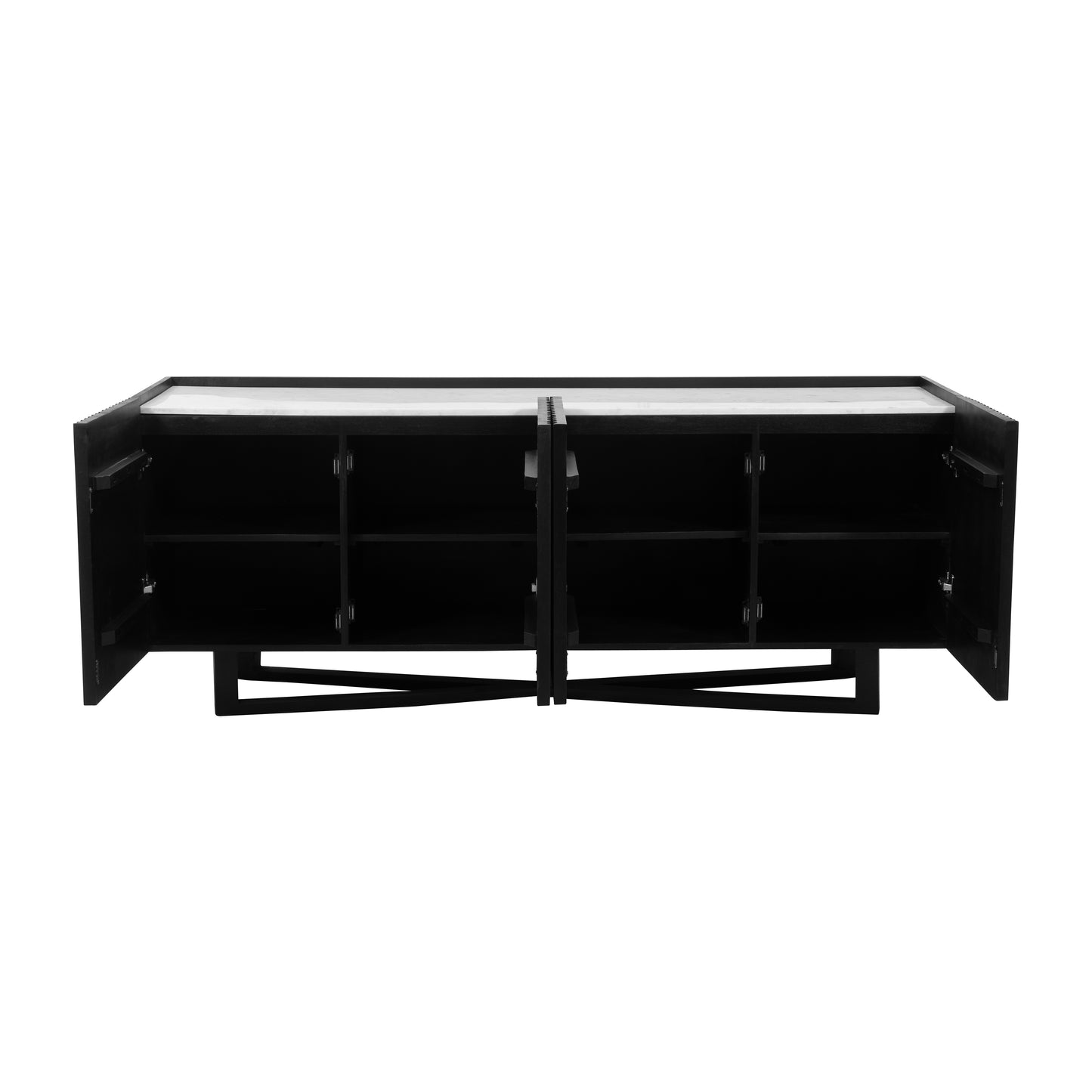 Tomm Marble Fluted Credenza