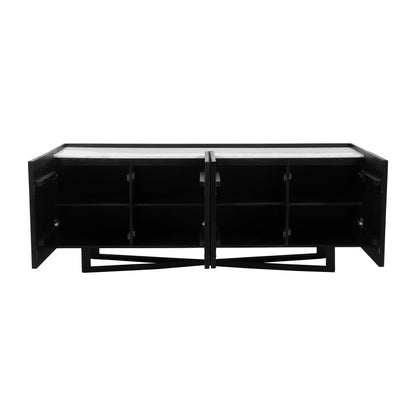 Tomm Marble Fluted Credenza