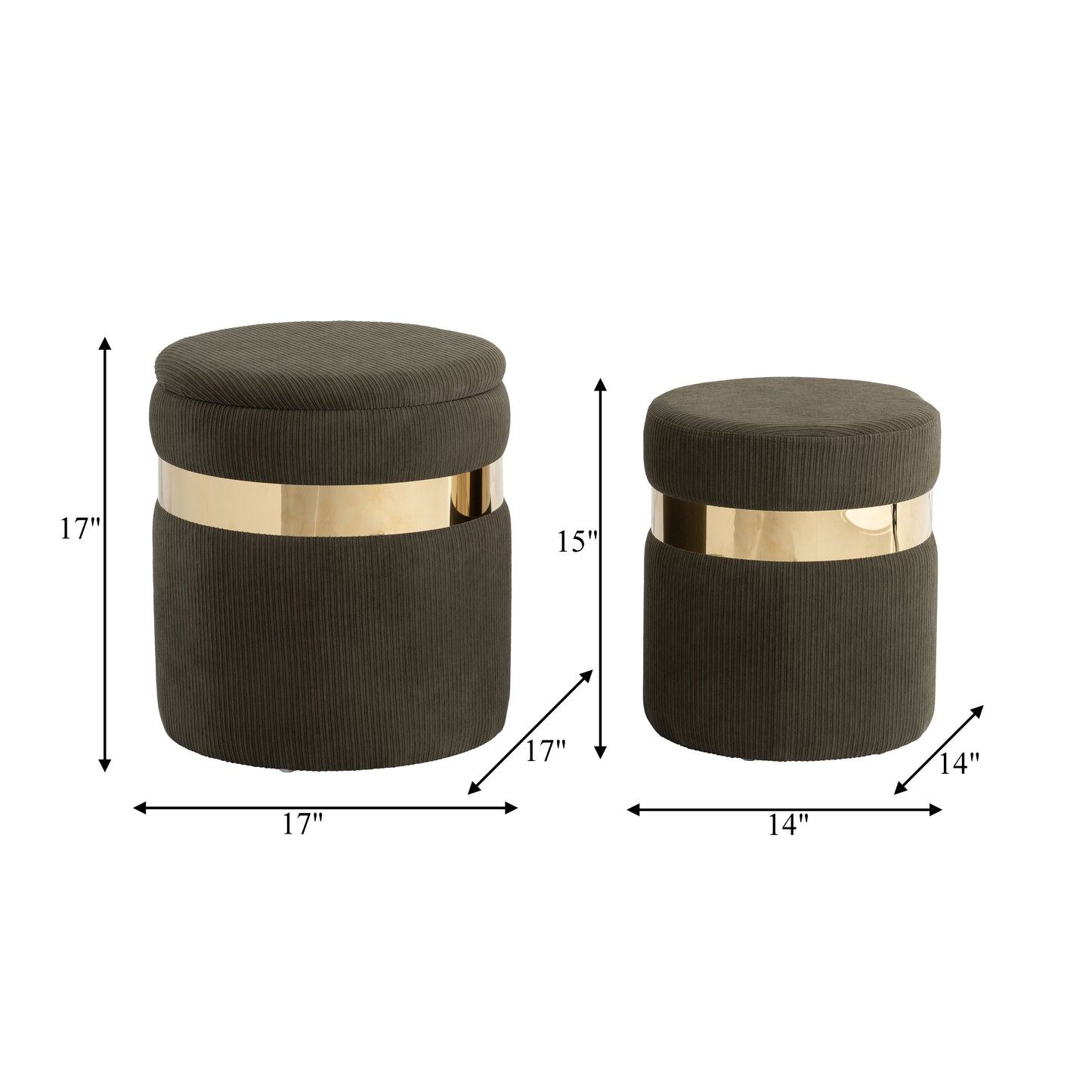 Delia Belted Ottomans