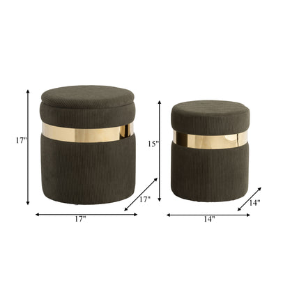 Delia Belted Ottomans