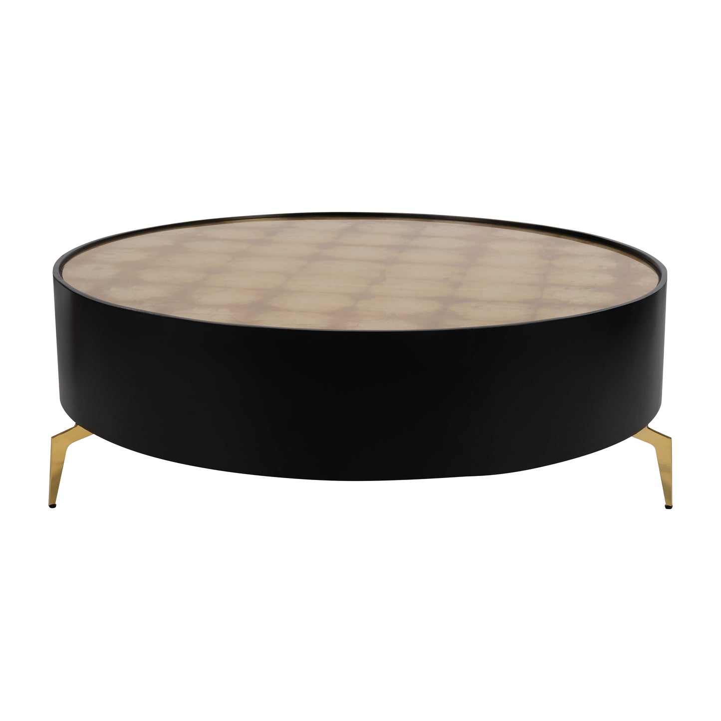 Gold Leaf Glass Top Coffee Table