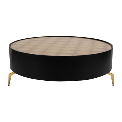 Gold Leaf Glass Top Coffee Table