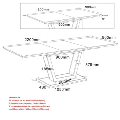 Forna-Talon 7 Piece Dining Set - Natural Table with Moss Chairs