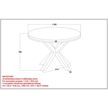 Arhan-Venice 5 Piece Dining Set