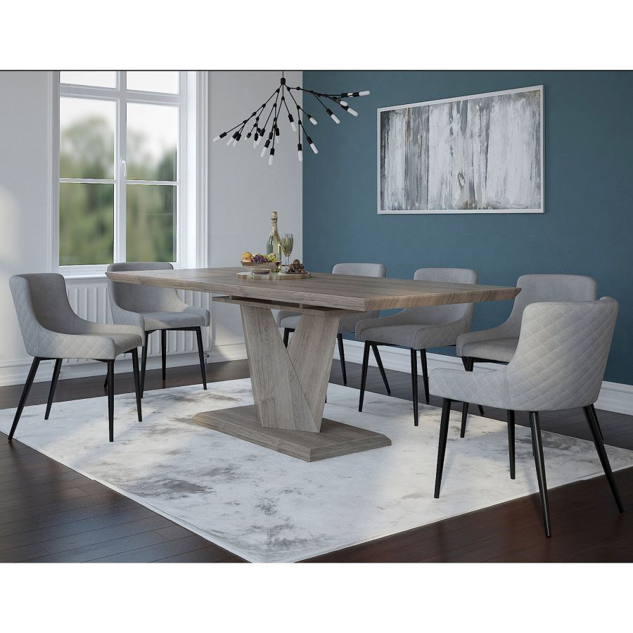 Eclipse-Bianca 7 Piece Dining Set