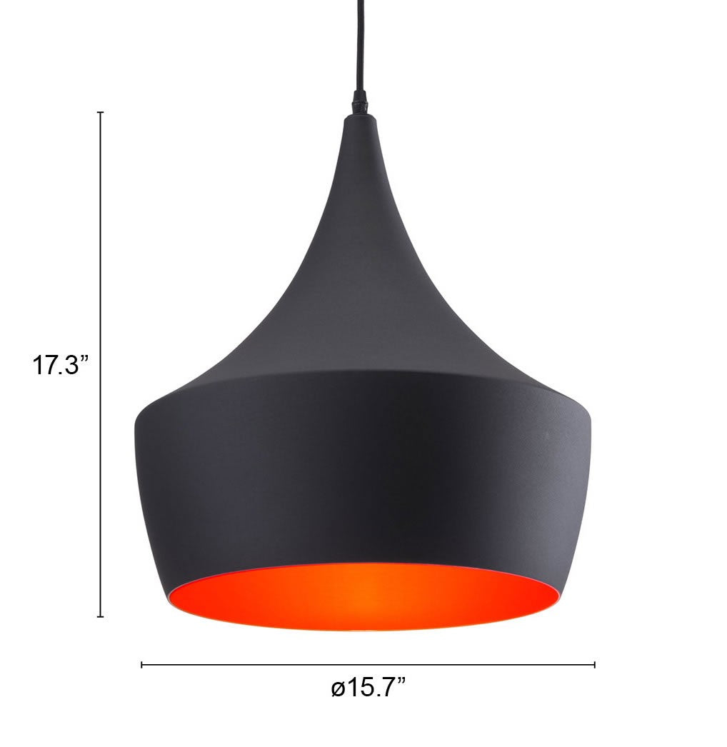 Matte Black Tipi Ceiling Lamp