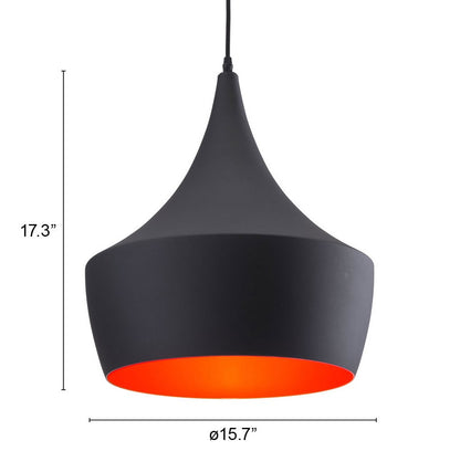 Matte Black Tipi Ceiling Lamp