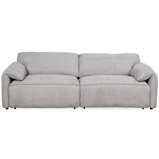 Cleveland Dual Power Convertible Sofa - Silver Linen