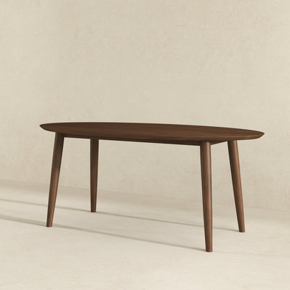 Ada Modern Solid Wood Oval Dining Table