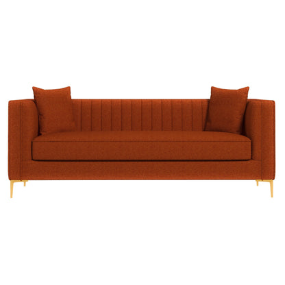 Angelina Red Boucle Sofa 84"