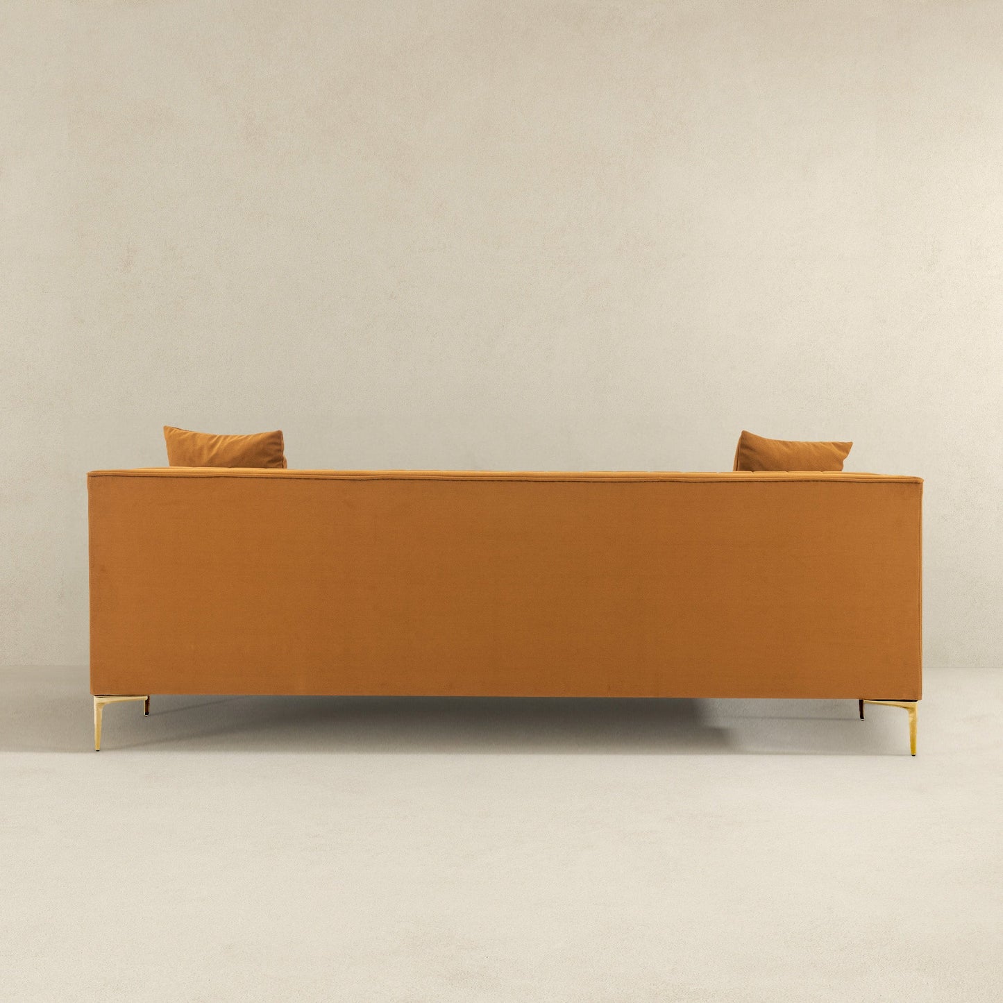 Angelina Sofa 91" (Cognac Velvet)