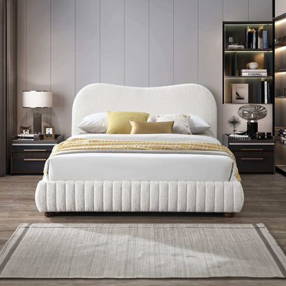 Norme Boucle Upholstered Platform Bed - Queen