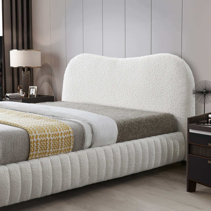 Norme Boucle Upholstered Platform Bed - Queen