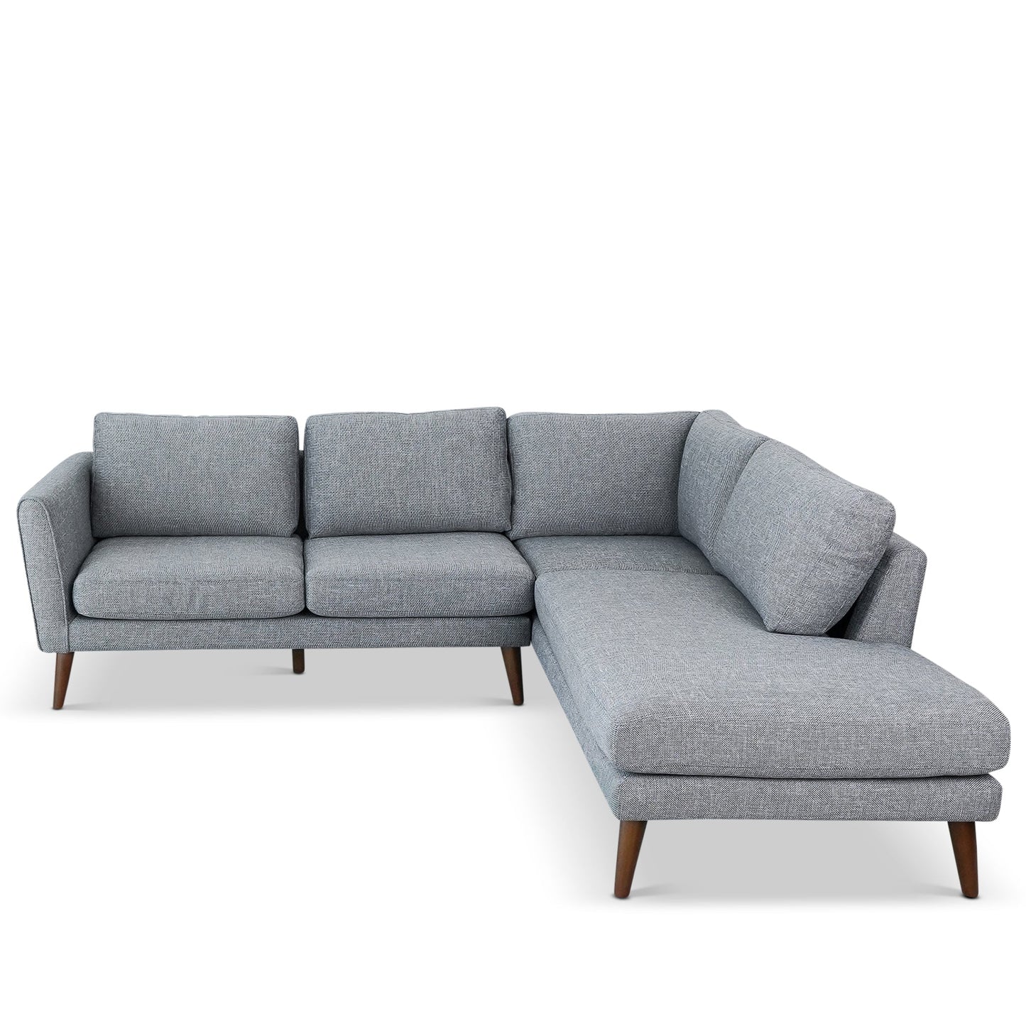 Benson Grey Fabric Right Facing Sectional