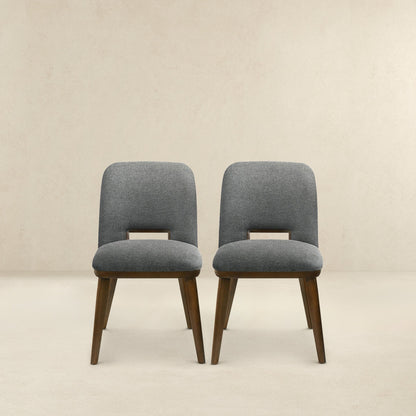 Blake Dark Grey Fabric Dining Chair (Set Of 2)