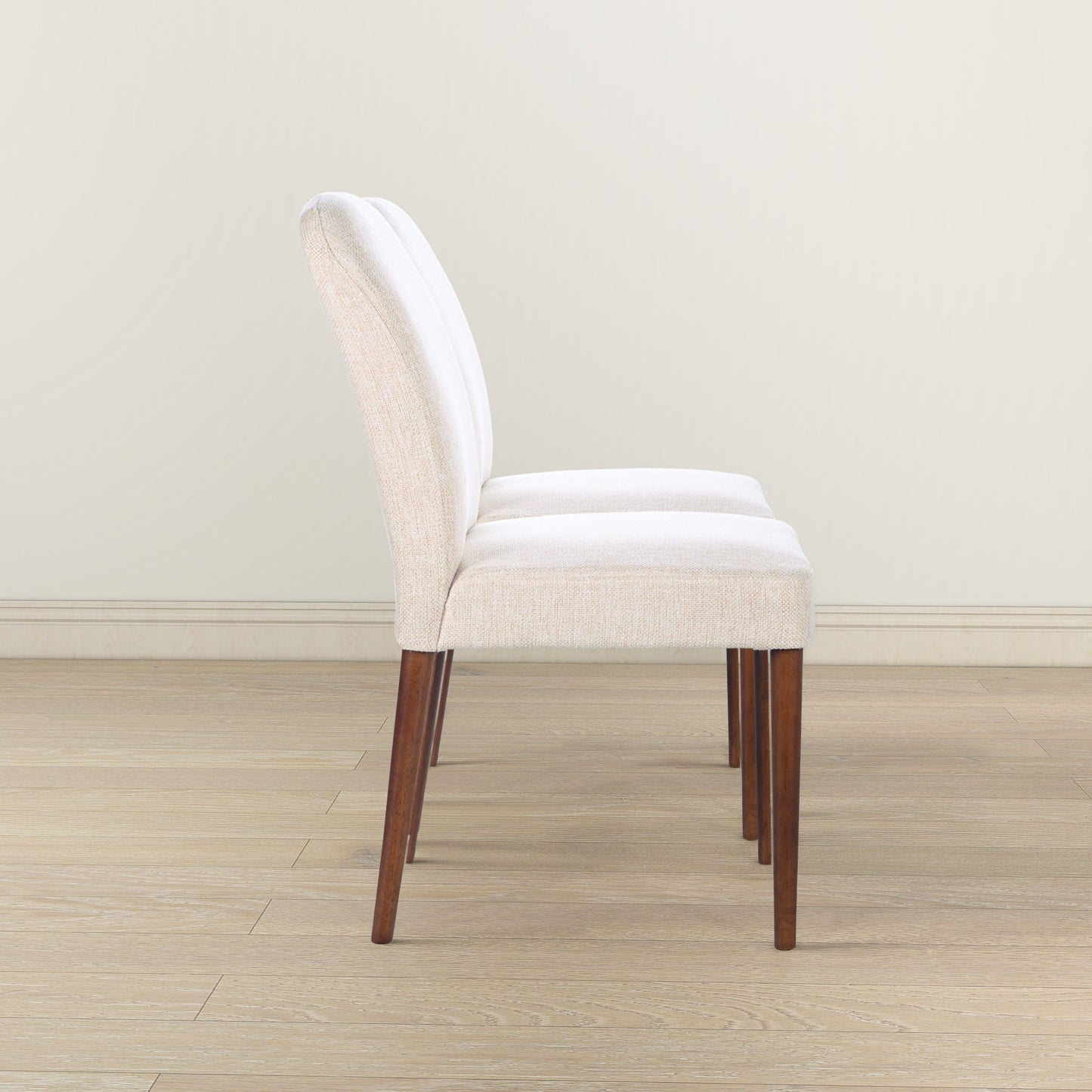 Capri Beige Fabric Dining Chair (Set Of 2)