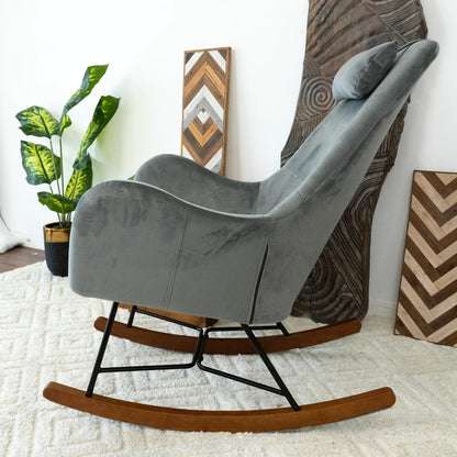 Chelsea Velvet Rocking Chair