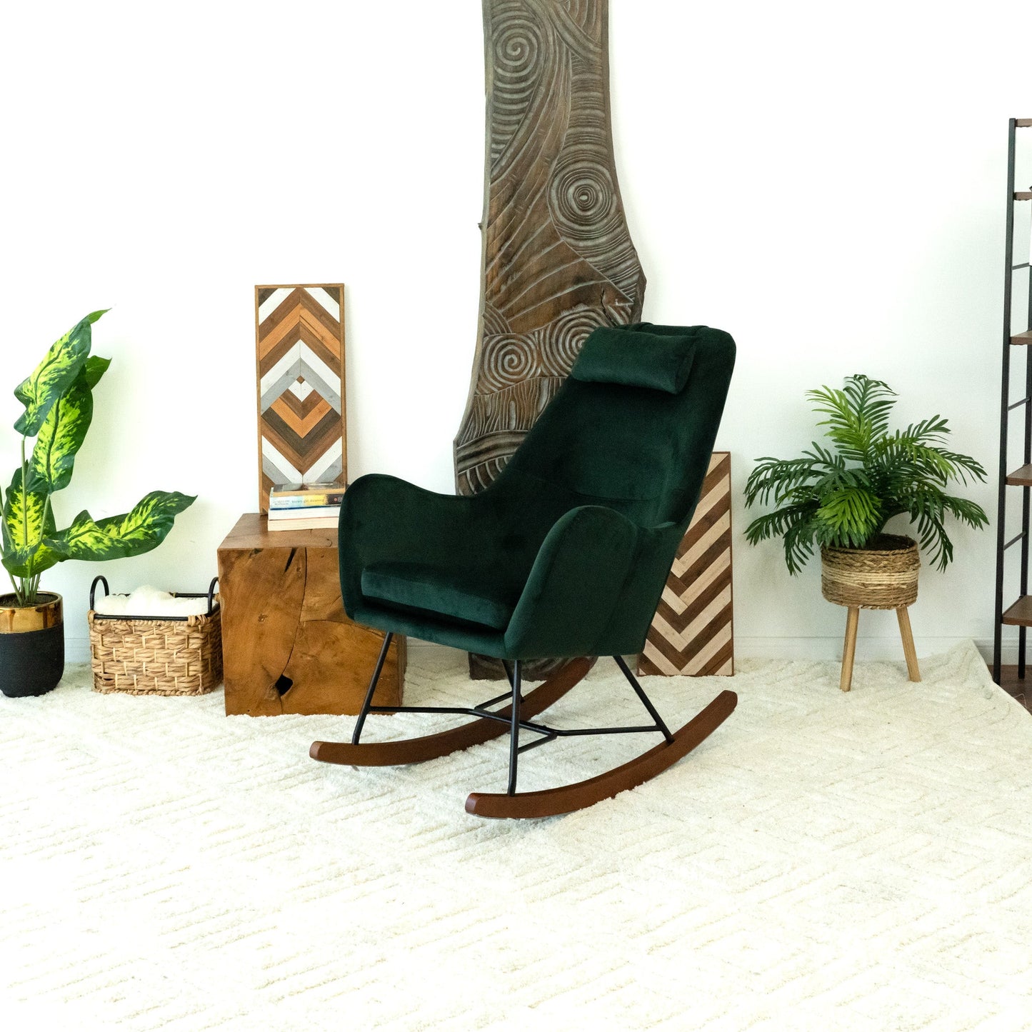 Chelsea Velvet Rocking Chair