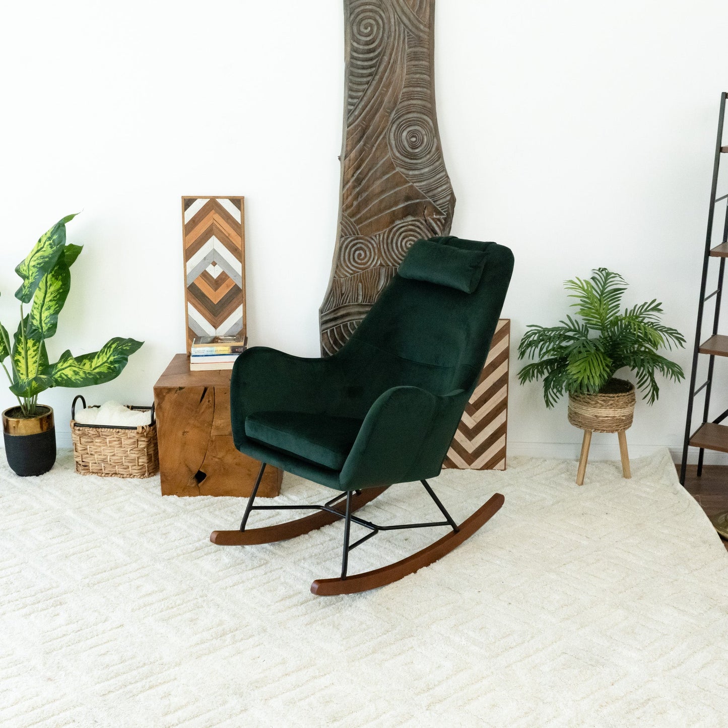 Chelsea Velvet Rocking Chair