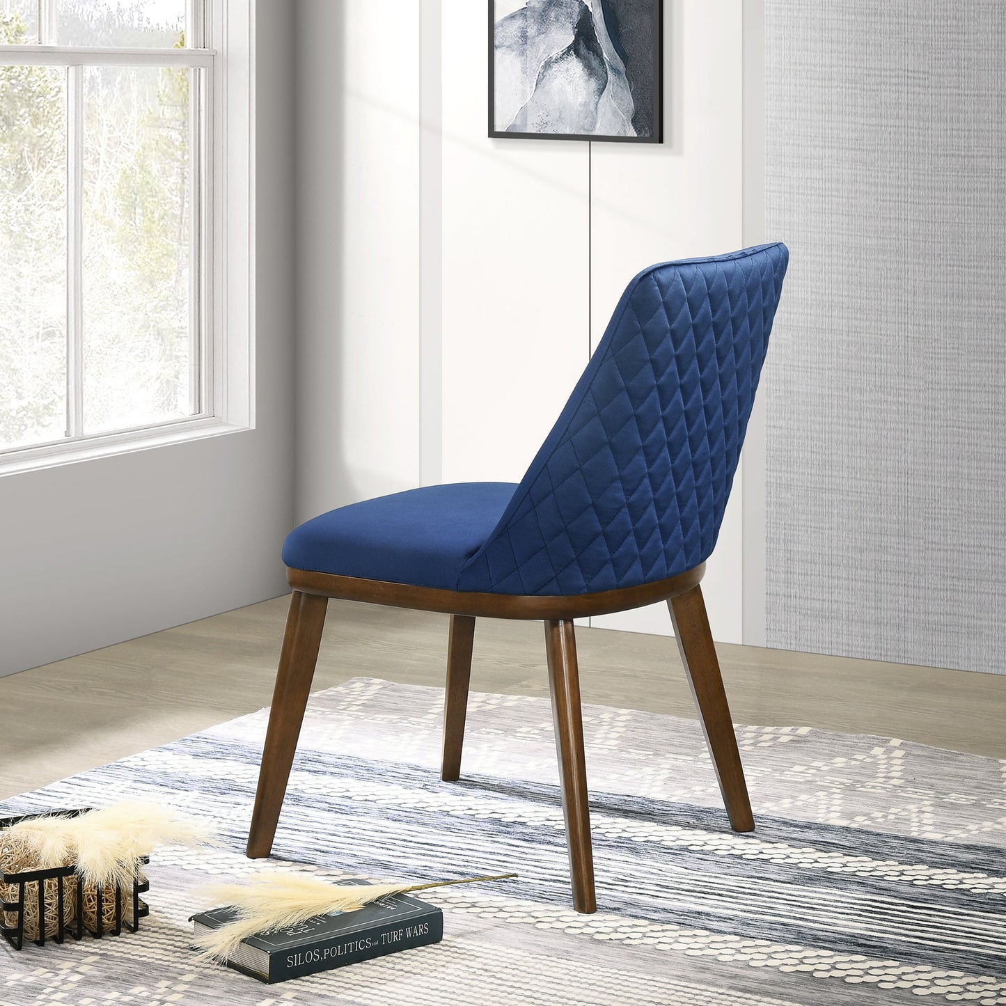 Clove Navy Blue Velvet Dining Chair (Set Of 2)