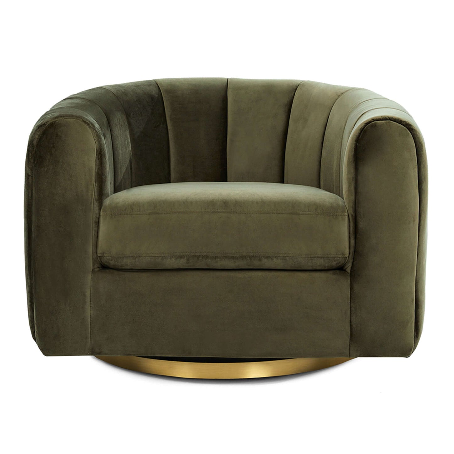 Cosey Green Velvet Swivel Chair