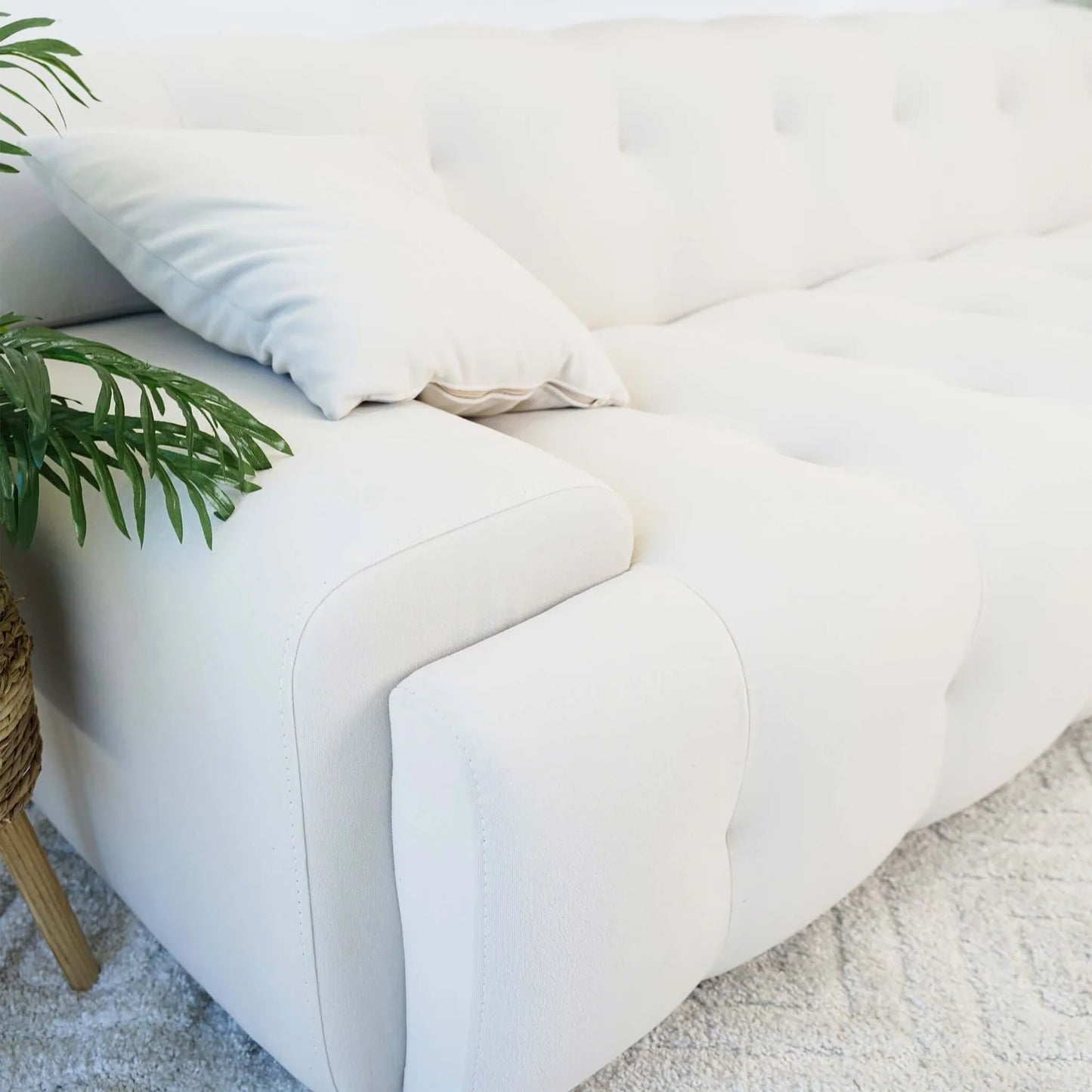 Brampton Cream Velvet Sofa