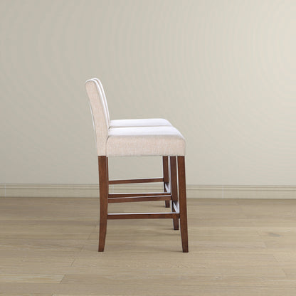 Dorian Beige Fabric Counter Chair (Set of 2)