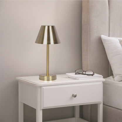 Elegance Rechargeable LED Table Lamp - Brass