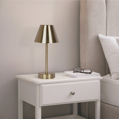 Elegance Rechargeable LED Table Lamp - Brass