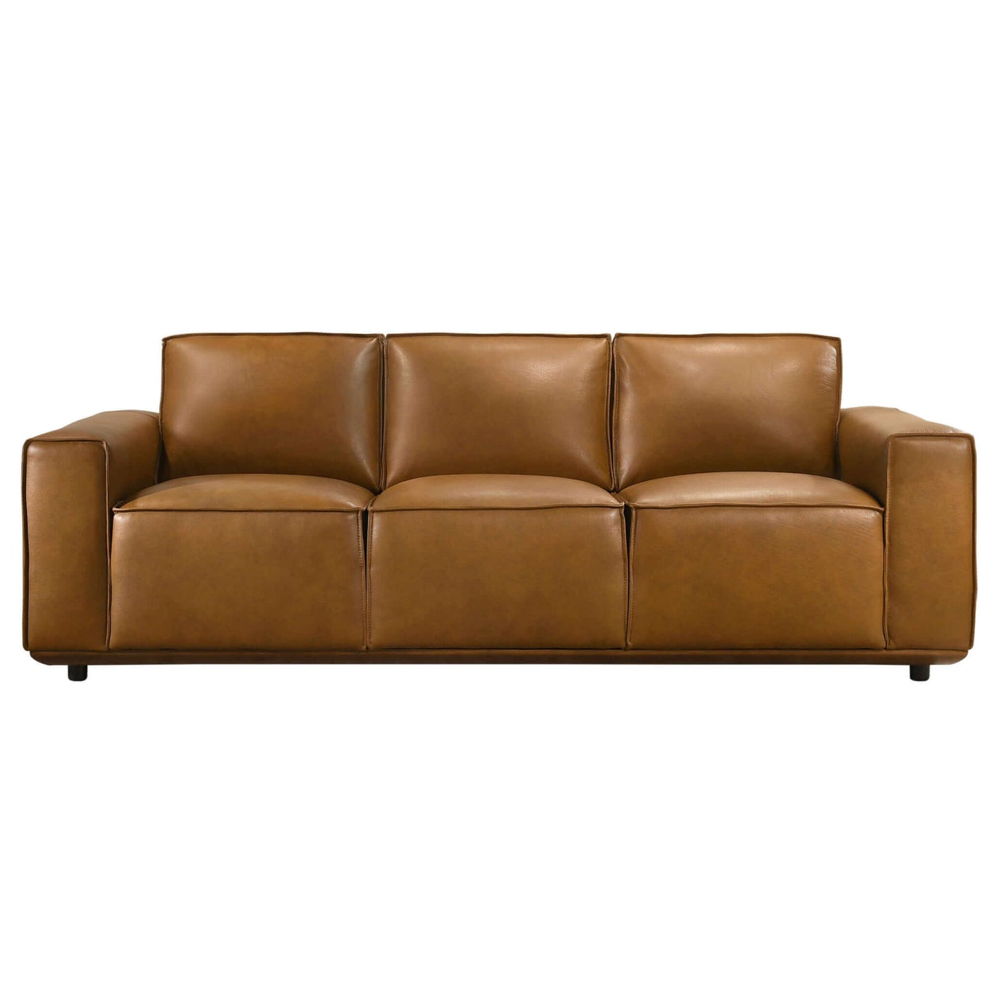 Hanky Geniune Tan Leather Sofa