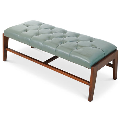 Hera Bench (Green Leather)