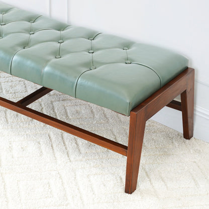 Hera Bench (Green Leather)