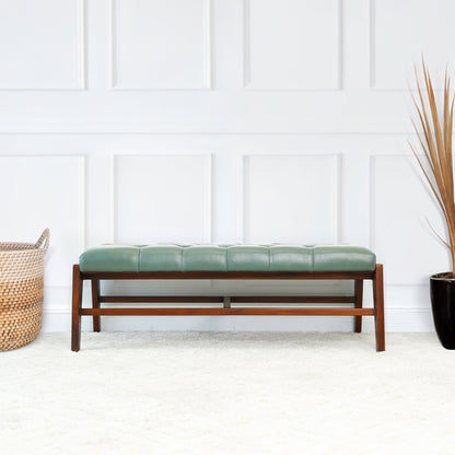 Hera Bench (Green Leather)