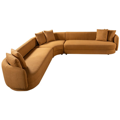 Highline Cognac Boucle Sectional