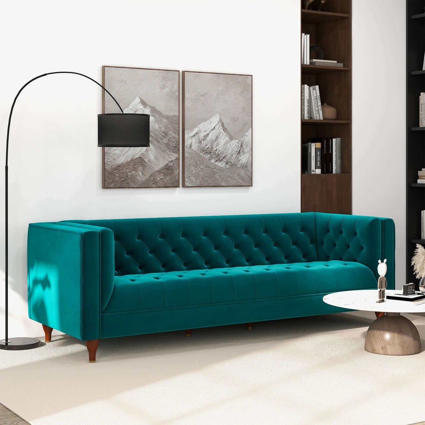 Evelyn Modern Luxury Sofa - Teal