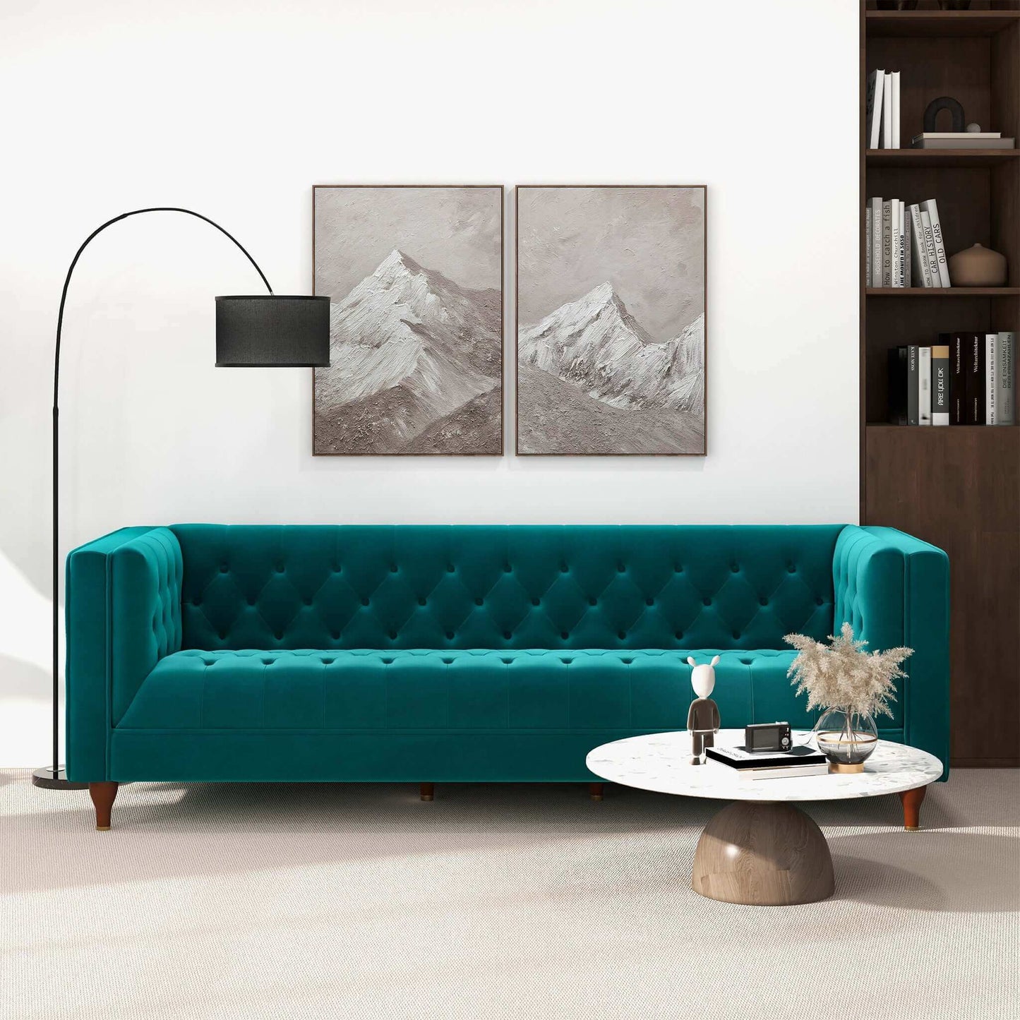 Evelyn Modern Luxury Sofa - Teal