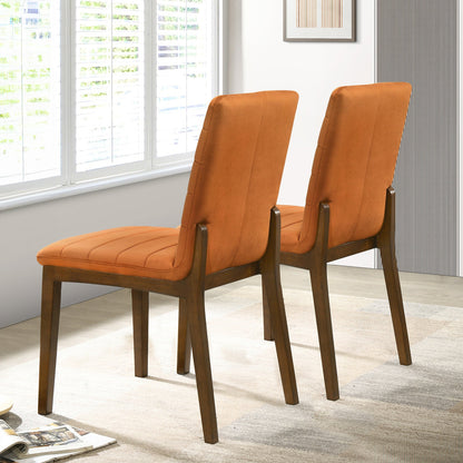 Ines Velvet Dining Chair (Set Of 2) - Burnt Orange