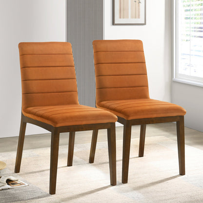 Ines Velvet Dining Chair (Set Of 2) - Burnt Orange