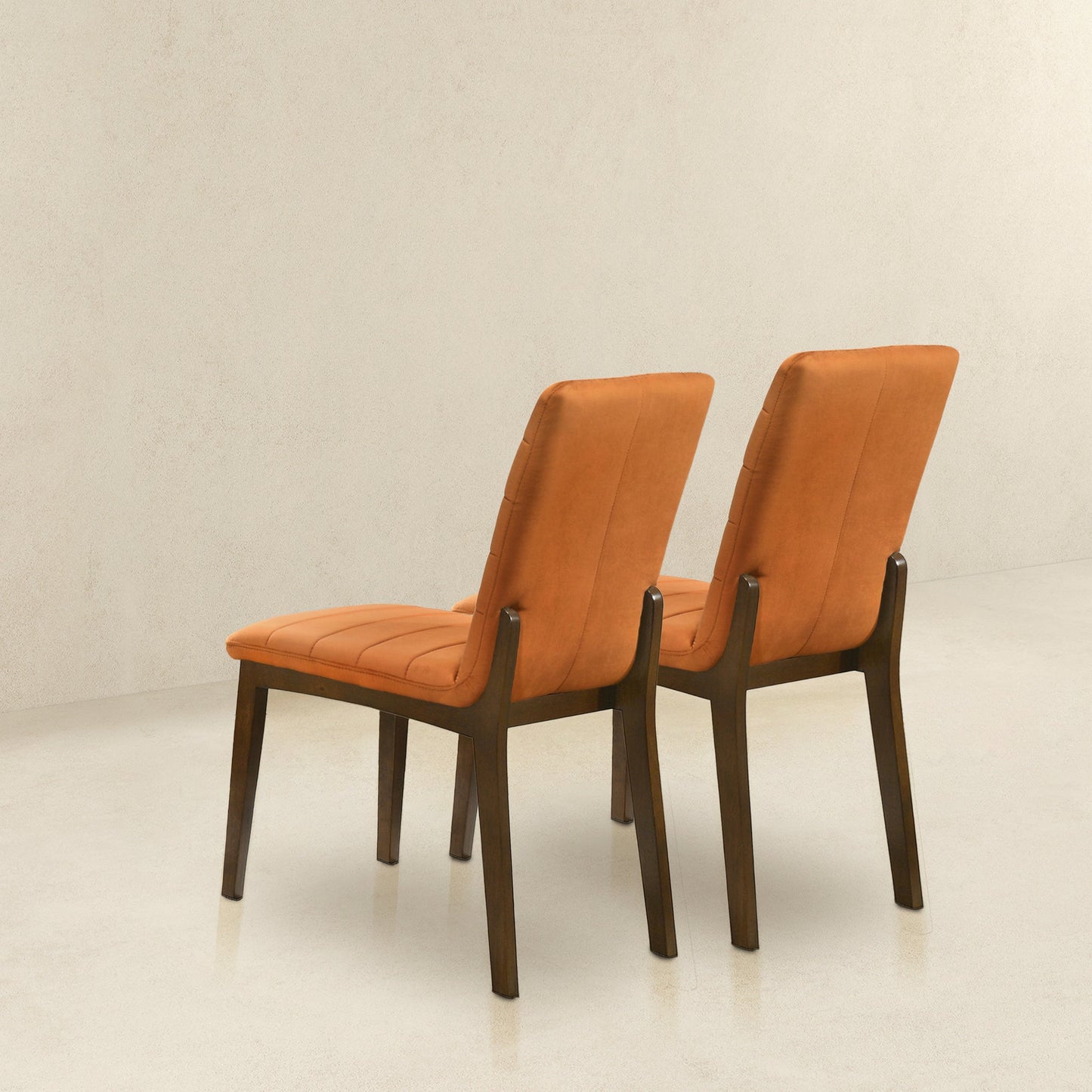 Ines Velvet Dining Chair (Set Of 2) - Burnt Orange