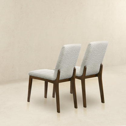 Ines Boucle Dining Chair (Set Of 2) - White