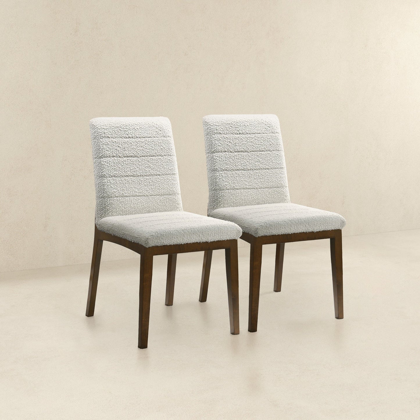 Ines Boucle Dining Chair (Set Of 2) - White